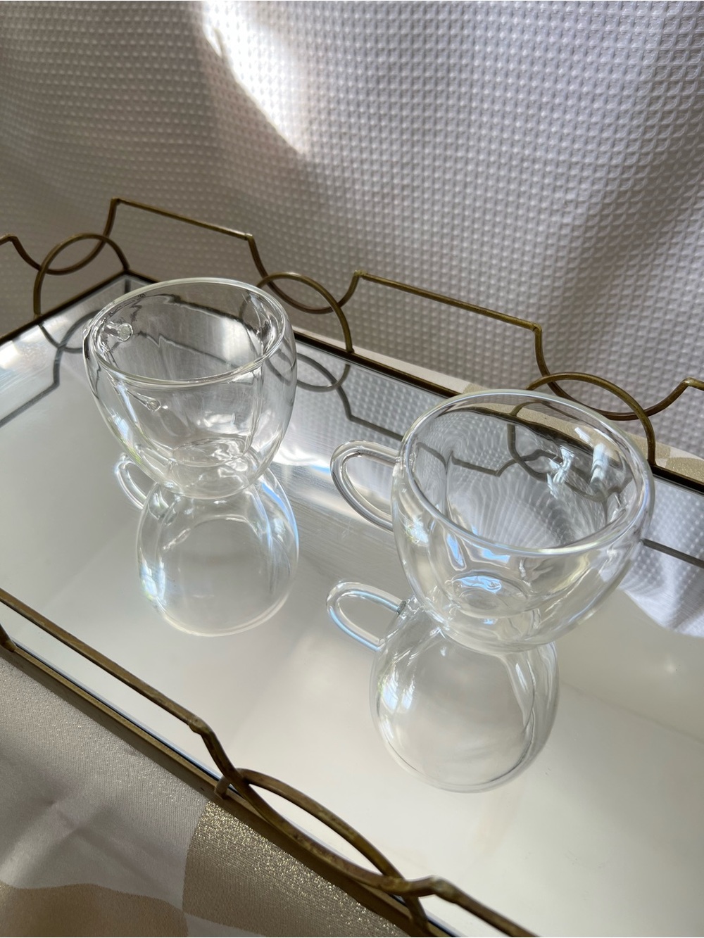 Godinger Clear Double-Wall Glass Mugs - Set of 2